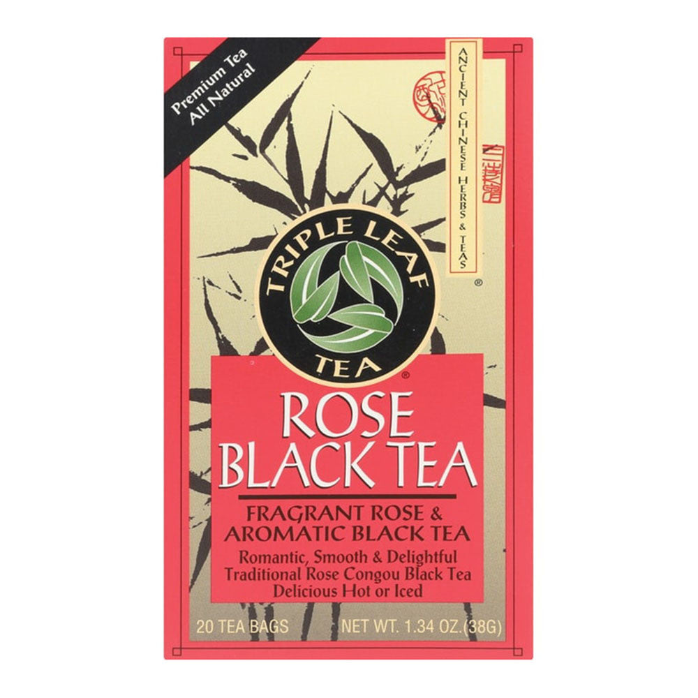 Triple Leaf Tea Rose Black Tea, 20 Ea
